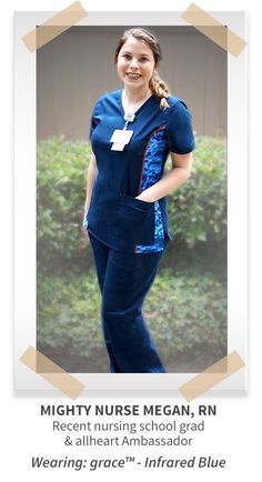 CLICK TO SHOP THE LOOK: allheart Ambassador @mkarriola says "... these scrubs are Super comfortable, fashionable, and affordable." #scrubs #scrublife #nursingscrubs #ahscrubsinaction Nurse Uniform, Scrubs Nursing