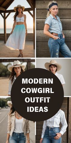 Cowgirl Outfit Ideas Cowgirl Dancing Outfit, Country Western Theme Party Outfits, Classy Cowboy Outfit For Women, Women Western Wear Outfits, How To Dress Western Style, Easy Western Outfit For Women, Western Cruise Outfits, Country Line Dancing Outfits Women, Chic Rodeo Outfits For Women