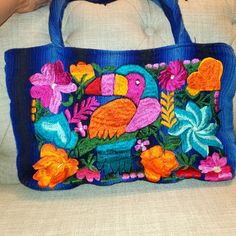 Multicolored, Authentic, Straight From Mexico But Never Used Purse/Bag. Embroidered Blue Shoulder Bag For Everyday Use, Blue Embroidered Shoulder Bag For Everyday Use, Blue Double Handle Shoulder Bag For Vacation, Blue Tote Satchel For Summer, Blue Summer Satchel Shoulder Bag, Blue Summer Satchel With Adjustable Strap, Blue Satchel With Adjustable Strap For Summer, Blue Embroidered Bags For Everyday Use, Blue Embroidered Bag For Everyday Use