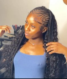 Bohemian Braided Hair, Half Cornrows, Boho Braided Hairstyles, Braids Hairstyles For Black Women