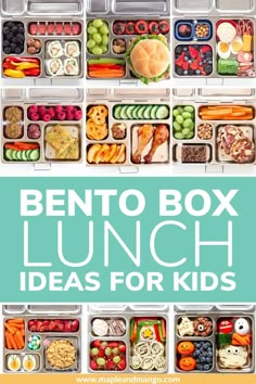 the bento box lunch ideas for kids are easy to make, and so much fun