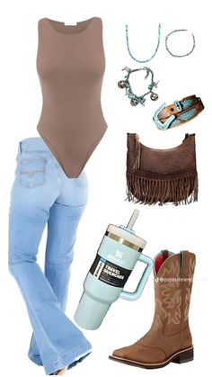 Western Ootd, Vaquera Fits, Country Summer Outfits, Outfits Juvenil, Casual Mom Style, Outfit Inso