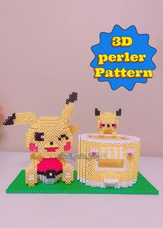 an image of a 3d perler pattern that is made out of legos and plastic blocks