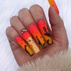 Nails Easy Simple, Lion King Nails, Simple Disney Nails, Lion Nails, Character Nail Art, Tiger Nails, Disney Inspired Nails, Nails Disney