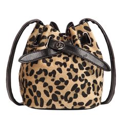 Item Type: Handbags Closure Type: Zipper Lining Material: Polyester Gender: Women Handbags Type: Shoulder Bags Number of Handles/Straps: Single Style: Fashion Decoration: None Main Material: Velour Shape: Bucket Pattern Type: Solid Type: Chest Bags Leopard Print Bags For Fall, Leopard Print Accessories, Leopard Print Handbags, Leopard Purse, Fall And Winter Fashion, Straw Tote Bag, Mini Bucket Bags, Drawstring Bucket Bag, Mini Bucket