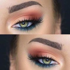 Fun and Bright Makeup Look for Summer Day Eye Makeup, Makeup Cantik, Makeup Looks For Green Eyes, Pretty Eye Makeup, Makeup Sephora, Bright Makeup, Simple Eye Makeup