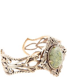 From Barse&#x2C; this cuff bracelet features: Bronze metalSerpentine stoneOpen&#x2C; no closureApprox. 2.5" diameterImported. Serpentine Stone, Bronze Bracelets, Statement Bracelet, Artisan Craft, Bronze Color, Dillard's, Cuff Bracelet, Jewelry Crafts, Beaded Jewelry