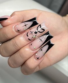 Chicana Nails Designs, Chicano Nails Designs, Acrylics 2023, Chola Nails Designs, Cholo Nails, Gangster Nails Designs, Oldies Nails, Chola Nails, Chicano Nails