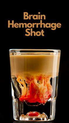 Discover the thrill of the Brain Hemorrhage Shot, a visually striking and deliciously unsettling concoction that combines peach schnapps, Irish cream liqueur, and grenadine. This eerie libation is not for the faint of heart, but it's perfect for those who crave a memorable party experience. Watch as the Irish cream curdles into an otherworldly brain-like texture amidst the vibrant red grenadine. via @mybartender Medical Themed Cocktails, Irish Cream Cocktails, Brain Shot, Grenadine Cocktail, Fun Halloween Drinks, Cream Cocktails, Halloween Themed Drinks, Halloween Brew, Cocktail Drinks Alcoholic