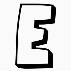 the letter e is black and white in color