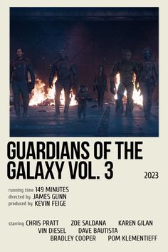 the poster for the movie, guardianss of the galaxy vol 3