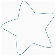 an outline of a star on a white background