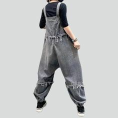 Introducing our 2023 Spring-Summer Collection ââ‚?a distressed aged pieced-together denim jumpsuit for the fashion-forward!Why It's Your Next Wardrobe EssentialThis denim jumpsuit is your ticket to an effortless cool look. with its vintage-inspired patched and edgy ripped pattern. It's patterned for comfort and style. with a baggy look. suspenders closure. and snug slim silhouette. Crafted with premium quality denim. this jumpsuit promises durability and high-end fashion.Key Highlights: Vintage Cotton Overalls With Frayed Hem, Casual Cotton Jumpsuit With Patchwork, Casual Cotton Jumpsuits And Rompers With Patchwork, Casual Cotton Jumpsuit And Romper With Patchwork, Casual Denim Patchwork Overalls Jumpsuit, Casual Baggy Patchwork Overalls, Denim Blue Jumpsuit With Frayed Hem, Summer Denim Patchwork Jumpsuit, Trendy Distressed Jumpsuits And Rompers For Spring