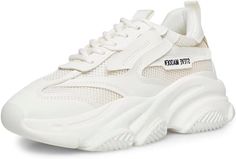 Amazon.com | Steve Madden Women's Possession Sneaker, White, 9 | Fashion Sneakers Fashion Sneakers, Steve Madden, For Free, Sneakers, Free Shipping