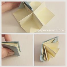 an origami book opened up to show the pages