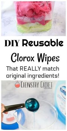 diy reusable clorox wipes that really match the original ingredients