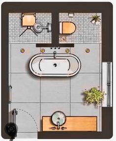 an overhead view of a bathroom with sink and toilet