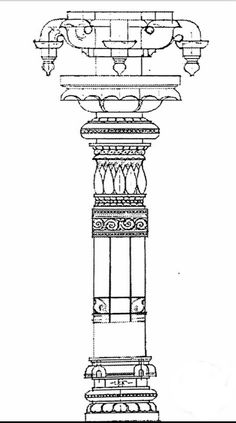 an architectural drawing of a column