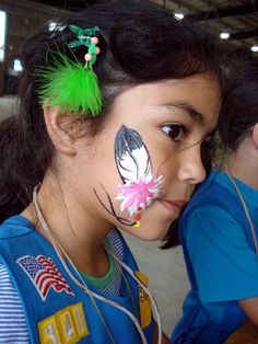 feather face paint - Google Search Pow Wow, Face And Body, Montessori