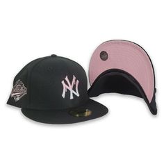 ITEM: New York Yankees Pink Drip with 1996 sidepatch and pink undervisor Fitted 59FIFTY  CONDITION: BRAND NEW WITH TAGS BRAND:  NEW ERA Send us an eBay message if you would like a size that is not shown in the drop menu above!  [ABOUT US] Our Merchandise are NEW and 100% AUTHENTIC or your money back.  We Do not sell any fakes B grades or replica merchandise so bid with confidence!!!! If you have any questions please contact us through ebay message only. May take 24-48 hours for response dependin Baddie Wallpaper, Subway Series, Lover Girl, Pink Cap, Memes Status, Love Hat, Cute Hats, Fitted Hat, New York Yankees