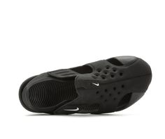 Boys' Nike Adjustable Water-Sport Sandals. Watch him catch a wave in style wearing the Nike Sunray Protect 2! These water-friendly sport sandals have a perforated, synthetic upper with foam midsole that will dry quickly when wet and keep him comfortable. The adjustable Velcro sides give him the freedom to get himself ready with an easy slip-on design. From summer Slip N' Slides, lazy days at the beach, or adventures in the park the Nike Sunray Protect 2 is ready to go with him! Water-friendly sy Slip-resistant Summer Sneakers, Waterproof Beach Sneakers With Round Toe, Sporty Non-slip Beach Sneakers, Non-slip Slip-on Sport Sandals, Sport Slide Sandals With Rubber Sole, Slip-on Sports Sandals With Rubber Sole, Water Sports Sneakers With Round Toe In Synthetic Material, Breathable Sport Sandals For Water Sports, Water Sports Sneakers With Round Toe In Synthetic