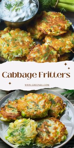 crab cakes are served on a plate with vegetables