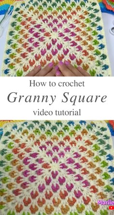 crochet granny square with text overlay that says how to crochet granny square