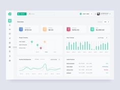 the dashboard screen shows data and statistics for each individual item, including numbers, graphs, and other items