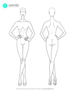 the front and back view of a woman's bodysuit