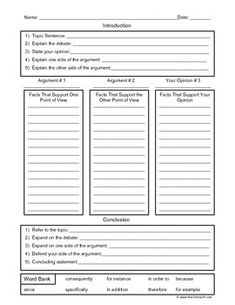 the graphic organizer worksheet is shown in black and white, with text on it