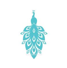 a blue peacock logo on a white background