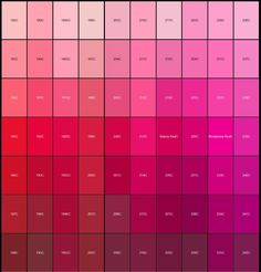 Rani Pink Colour Combination, Pink Shades Name, Pink Color Palette Names, Pink Shades Chart, Shades Of Red Names, Colour Names, Blood Red Color, Indigo Nails, Boho Interior Design