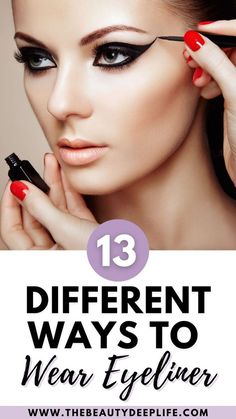 Different Types Of Eyeliner, Types Of Eyeliner, Best Eye Makeup Brushes, Eyeshadow Guide, Creative Eyeliner, Cream Eyeliner, Artist Tips