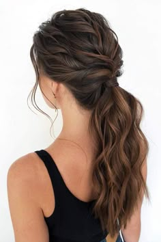 Fancy Ponytail, Hair In A Ponytail, Cute Ponytail Hairstyles, High Ponytail Hairstyles, Cute Ponytails, Ponytail Hairstyles Easy, Hairstyle Tutorials, Haircut Styles, Penteado Cabelo Curto