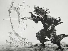 Miyamoto Musashi Art, Oc Story, Samurai Drawing, Guerriero Samurai, Vagabond Manga, Samurai Artwork, Miyamoto Musashi, Samurai Art, 영감을 주는 캐릭터