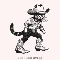 Cowboy Cat Art, Vintage Cowboy Illustration, Cowboy Animals, Chicken Funny, Sublimation Templates, Autumn Clipart, Retro Cowboy, Chicken Design, Cat Png