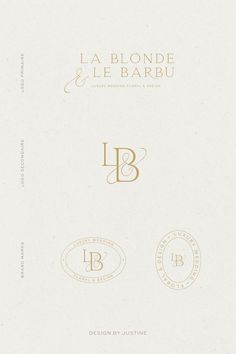 the logo for la blonde and le barbu