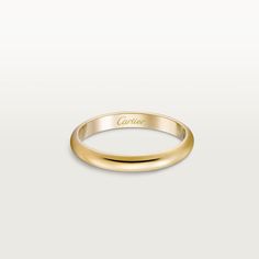 Cartier - 1895 wedding band - Ring Gold - 1895 wedding band, width 2.5 mm, yellow gold (750/1000) (for size 52). Please note that the carat weight, number of stones and product dimensions will vary based on the size of the creation you order. For detailed information please contact us. Wedding Bands Engraved, His And Her Wedding Bands, Wedding Band Width, Cartier 1895, Trinity Bracelet, Trinity Necklace, Cartier Earrings, Trinity Ring, Wedding Band Engraving