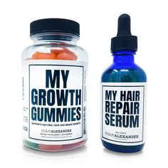 What it is: Now double up on your hair growth journey with the help of the MY Hair Repair Serum and your choice of the MY Growth Vitamins or MY Growth Gummies. . My Hair Repair Serum is a lightweight all-natural herbal hair oil solution for hair loss, hair growth, and thinning concerns. The MY Growth Vitamins and Gummies contain a blend of essential minerals needed for healthy hair growth. Free from: Sulfates, phthalates, silicones, parabens, formaldehyde, salt, petrolatum, mineral oil, drying a Herbal Hair Oil, Hair Growth Journey, For Healthy Hair Growth, Loss Hair, Essential Minerals, Pumpkin Seed Oil, Herbal Hair, For Healthy Hair, Neem Oil