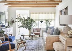 a living room filled with furniture and decor