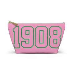 Our flat t-bottom pouches vary from small to large and can be used for pretty much anything. They make excellent pencil cases and cosmetic bags, or travel bags. They are constructed from a durable material with a white zipper closure - 100% Polyester - Pink and Green - Non-woven laminate inside D9 Sorority, Pencil Bag, Bag Makeup, Pencil Cases, Toiletry Storage, Green Bag, Cosmetic Bags, Pencil Case, Pretty Much