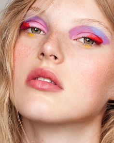 Colorblock Eyeshadow Smink Inspiration, Beauty Make-up, Colorful Eye Makeup, Make Up Inspiration, Beauty Inspo, Editorial Makeup, Make Up Hair, Makati