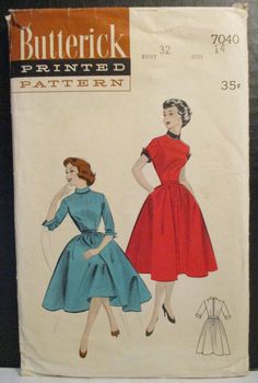 an old sewing pattern for a women's dress