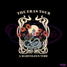 the eras tour poster with an octopus and flowers