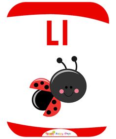 the letter l is for ladybug with an image of a ladybug on it