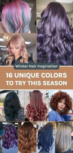 Winter is a great time to experiment with your hair color and try something new and exciting. Whether you want to go for a bold and daring look or something more subtle and understated, there are plenty of unique hair color ideas to choose from. In my latest blog post, I've shared 15 stunning winter hair colors that are sure to inspire you. From icy blues to warm reds, there's a color for everyone. These hair colors work well for all hair types, lengths and textures. Head over to my blog now! Unique Hair Color Ideas, Unique Hair Color, Unique Hair, Great Hairstyles, Winter Hair Color