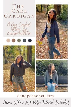 the cardigan is an easy and stylish sweater pattern for women in sizes s - 3xl