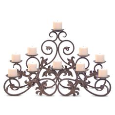 Pilgrim 30 Distressed Bronze Venice Candelabra Fireplace Candelabra, Decorative Fireplace Screens, Bronze Candle Holders, Candles In Fireplace, Iron Candle Holder, Fireplace Tool Set, Tuscan Decorating, Crystal Candle Holder, Iron Candle