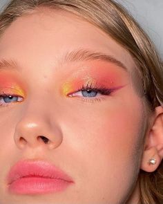 Sunset Makeup, Orange Makeup, Makeup Nails Art, Penteado Cabelo Curto, Makeup Pictures