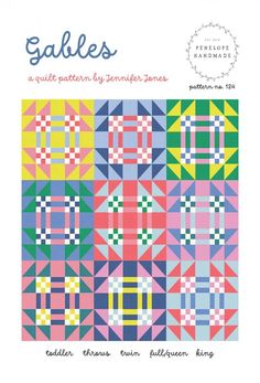 the cover of quilts magazine features an image of colorful squares and numbers on it